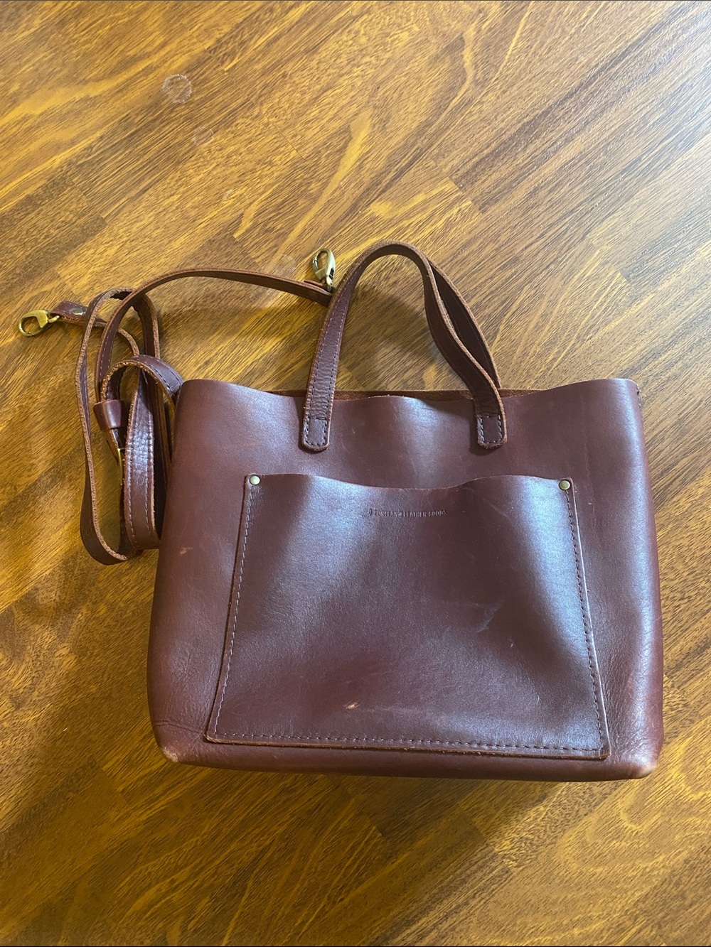 Portland Leather Goods - Brown Leather Tote Bag